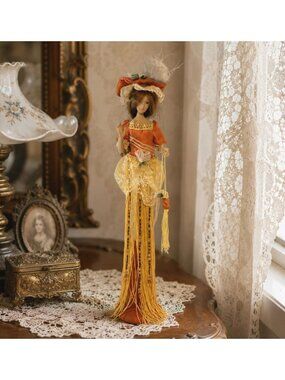 Cathay Collection Nora Tassel Doll Vintage Victorian Lady Gift for Doll Collecto